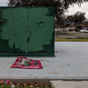 Green Utility Box at Park